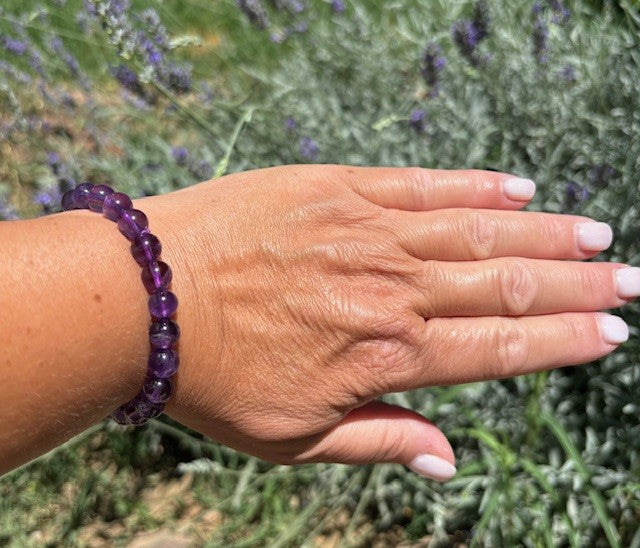 Bracelet Intention "Harmonie" Améthyste 8 mm