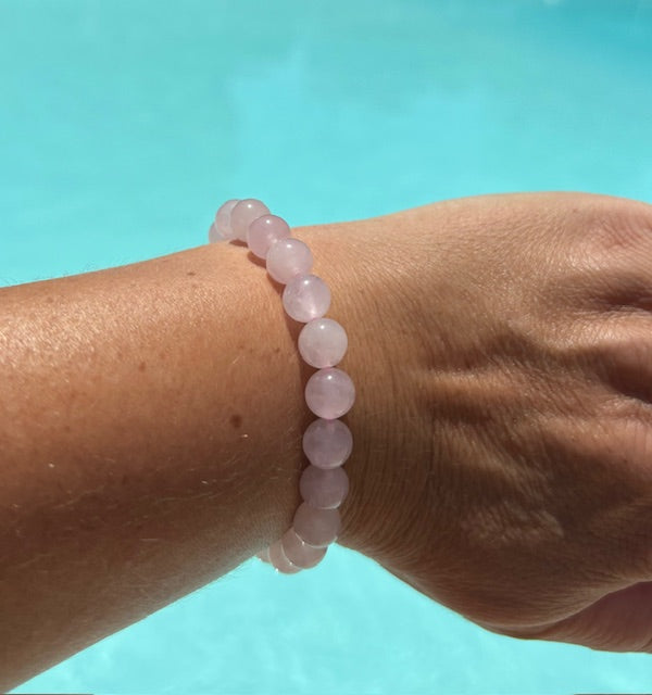 BRACELET QUARTZ ROSE 8mm
