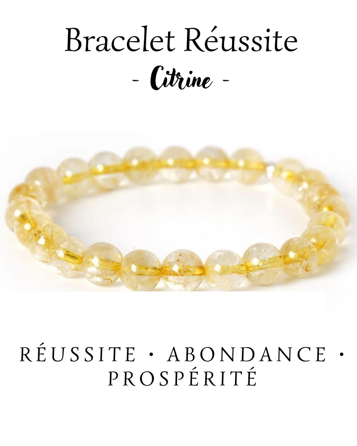 Bracelet "réussite" Citrine 8 mm