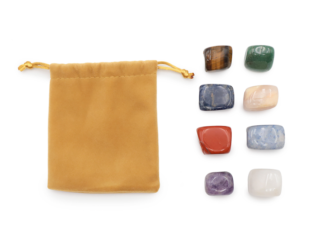 Pochette de Pierres Roulées 7 chakras.