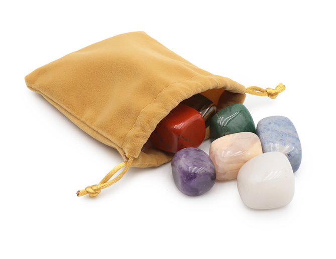 Pochette de Pierres Roulées 7 chakras.