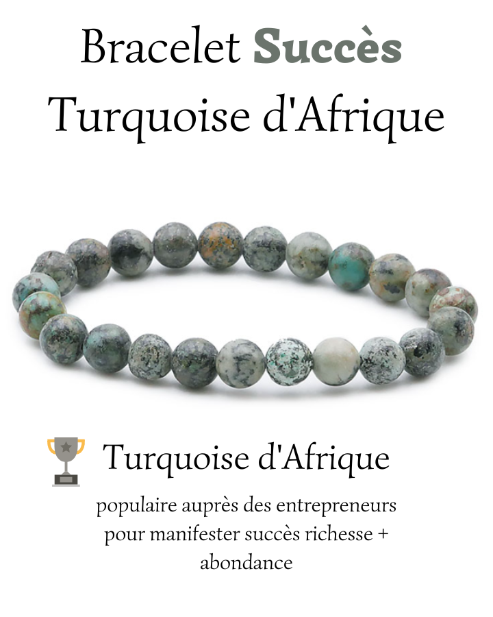 Bracelet "Succès" Turquoise d'Afrique 8 mm