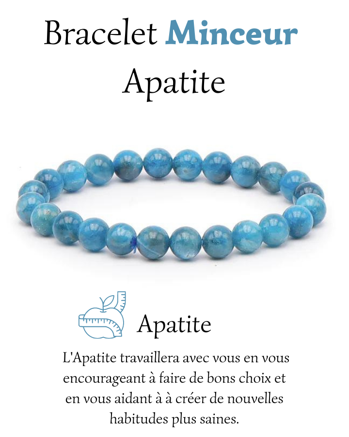Bracelet Intention "Minceur" Apatite 8 mm