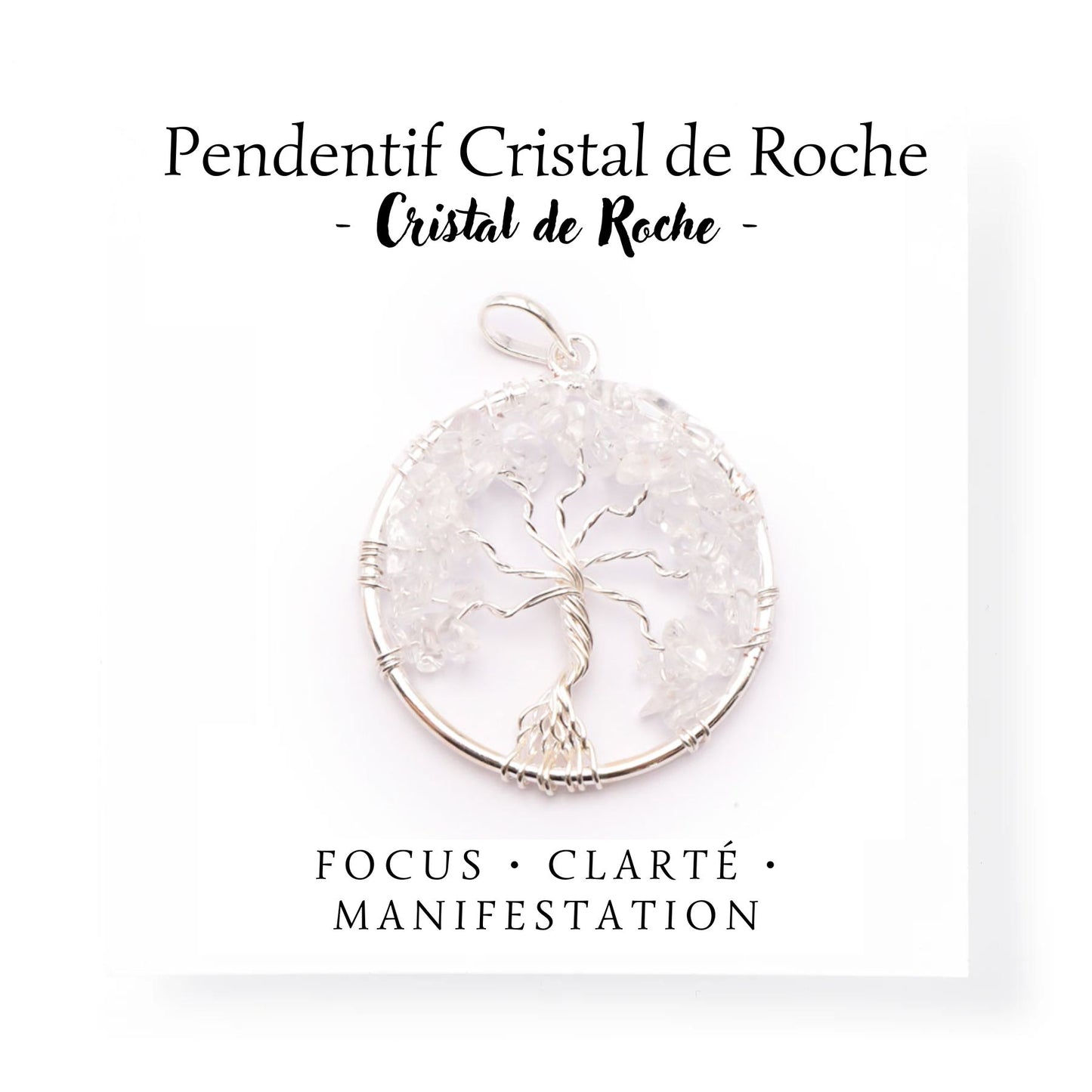 Pendentif Arbre de Vie Cristal de roche
