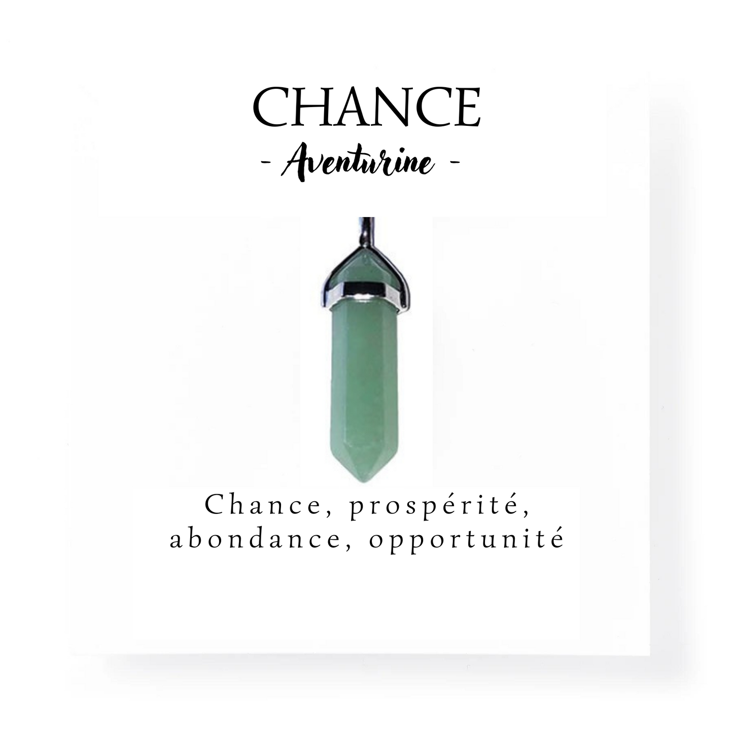 Pendentif chance aventurine verte