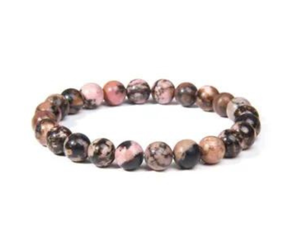 Bracelet Intention "SOUTIEN" Rhodonite 8mm