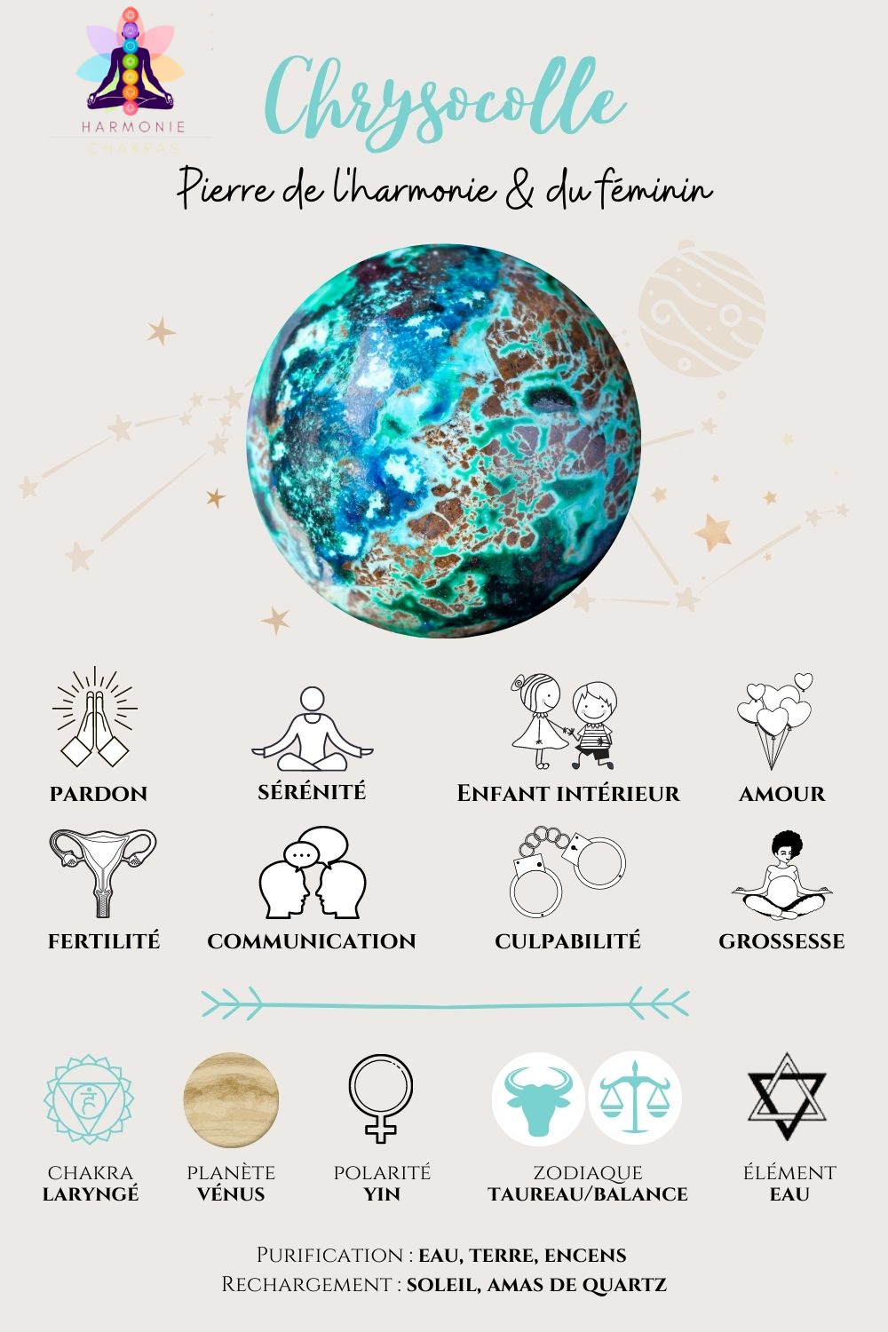 Bracelet "Sagesse" Chrysocolle