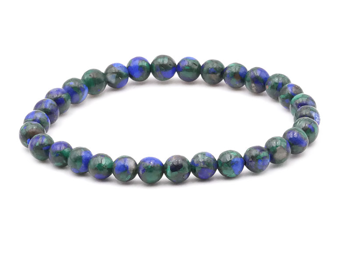 BRACELET AZURITE MALACHITE NATURELLE 8 mm