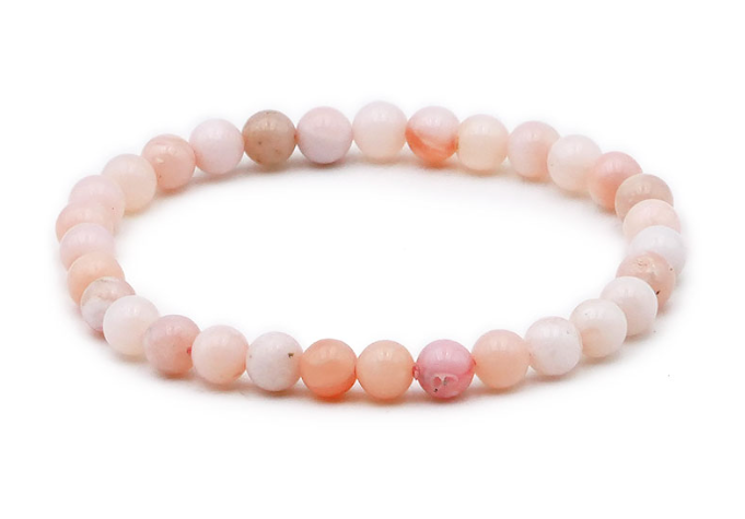 BRACELET OPALE ROSE A+ 08MM
