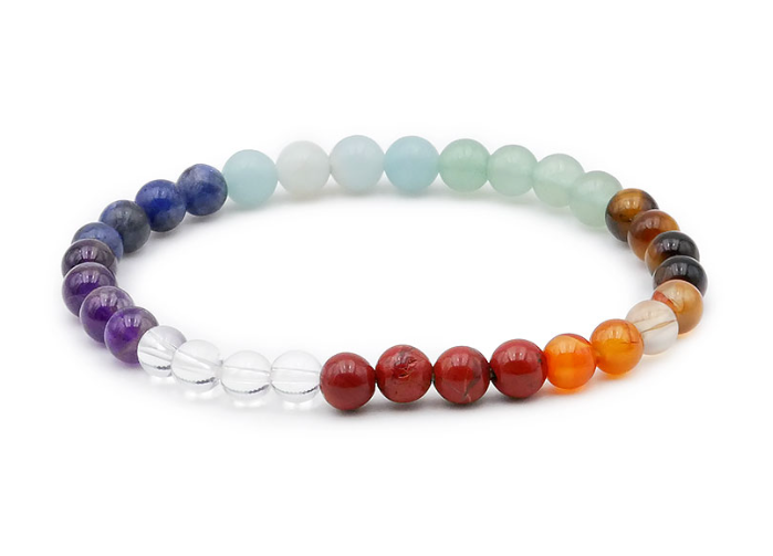 BRACELET BOULE 06MM 7 CHAKRAS