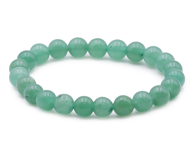 BRACELET BOULE 8 mm AVENTURINE VERTE