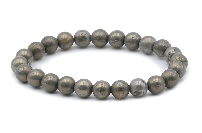 Bracelet "Richesse" Pyrite 8 mm