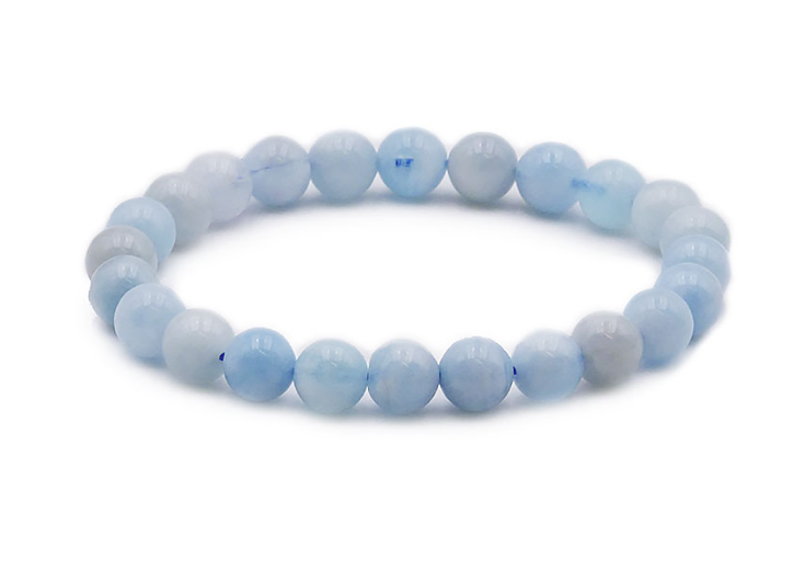 BRACELET BOULE 08MM AIGUE MARINE A