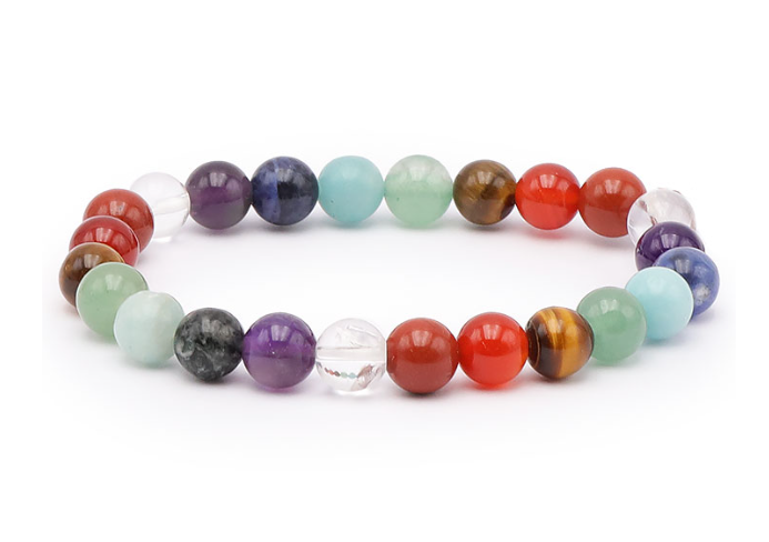 BRACELET BOULE 8 mm - 7 CHAKRAS