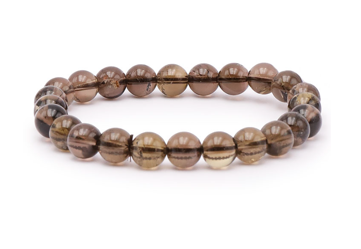 Bracelet "suppression d'obstacles" Quartz fumé diam.8 mm