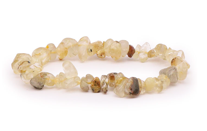 BRACELET BAROQUE CRISTAL DE ROCHE RUTILE A+