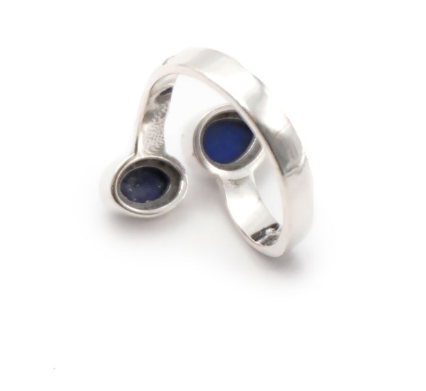 BAGUE ARGENT 925 RÉGLABLE LAPIS LAZULI AA