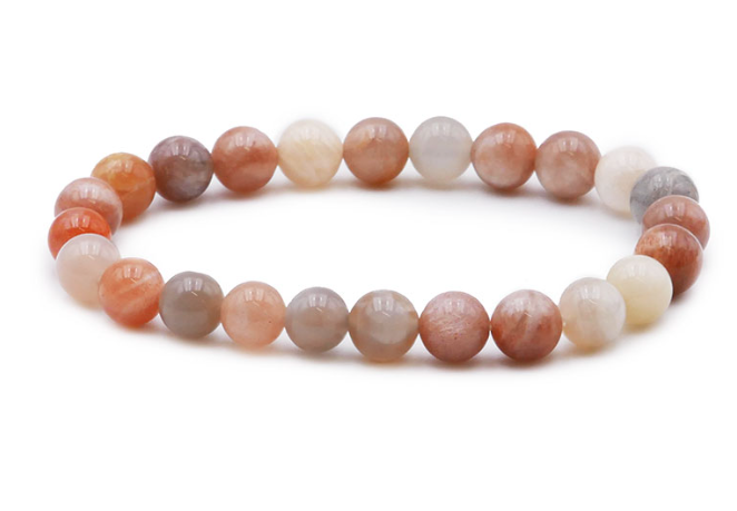 Bracelet "sensibilité" pierre de lune multicolore 8 mm