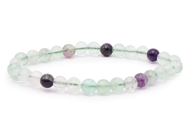 BRACELET FLUORINE MULTICOLORE 8 mm AB