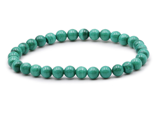 BRACELET BOULE 8 mm MALACHITE CLAIRE