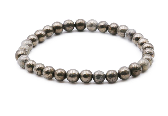 Bracelet "Richesse" Pyrite 8 mm