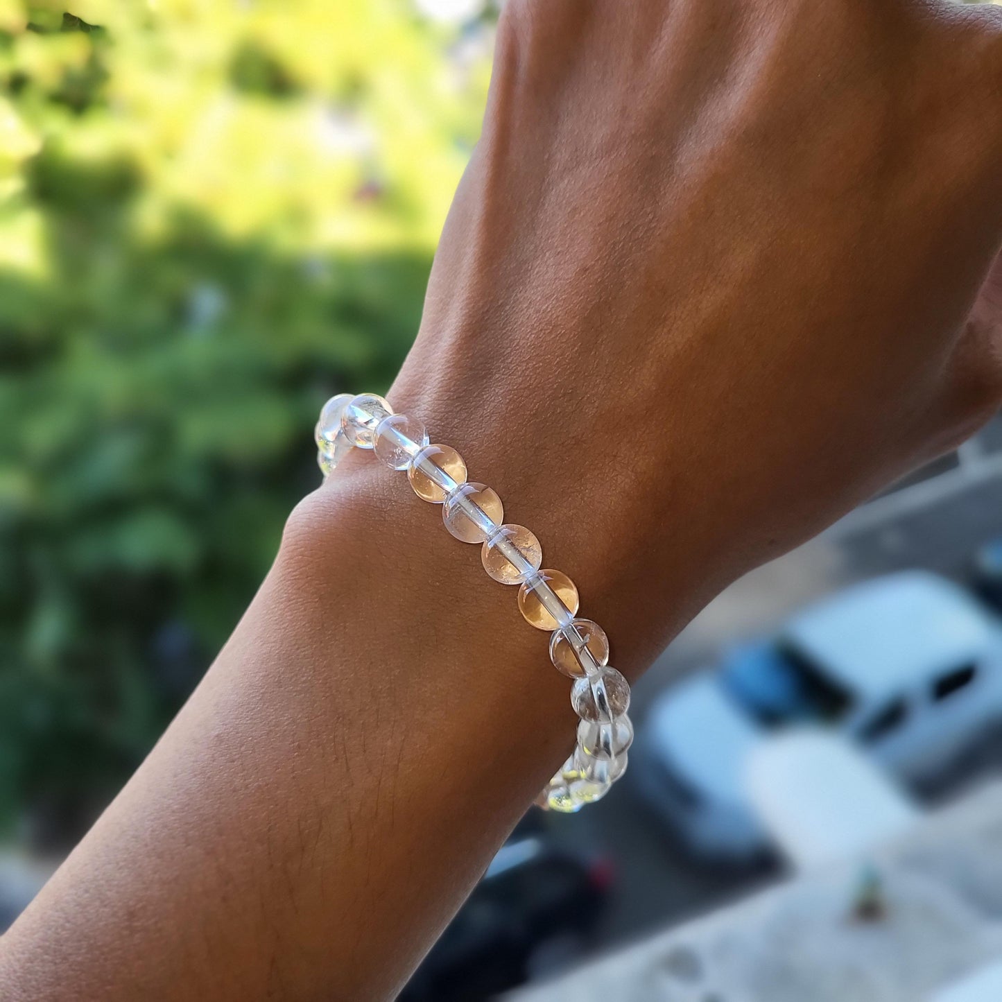 BRACELET CRISTAL DE ROCHE 8 mm "AMPLIFICATION"
