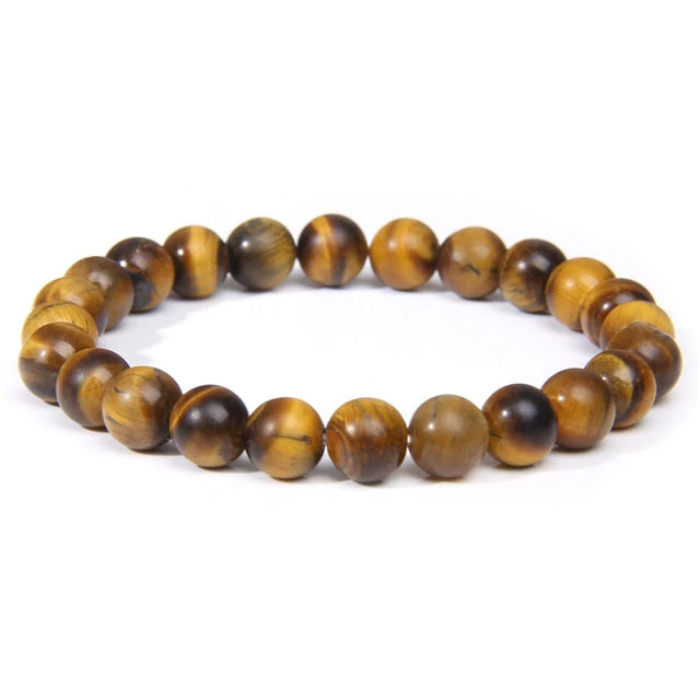 Bracelet "persévérance" œil de tigre 8 mm